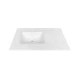 35.5'' x 19.67'' KubeBath White Quartz Counter-Top W/ Under-Mount Sink - R