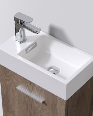 18” x 10.25” KubeBath Bliss White Reinforced Acrylic Composite Sink with Overflow