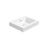 23.63'' x 18.5'' KubeBath Bliss White Reinforced Acrylic Composite Sink with Overflow