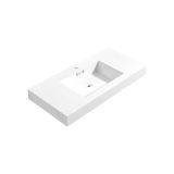 39.5'' x 18.5'' KubeBath Bliss White Reinforced Acrylic Composite Sink with Overflow