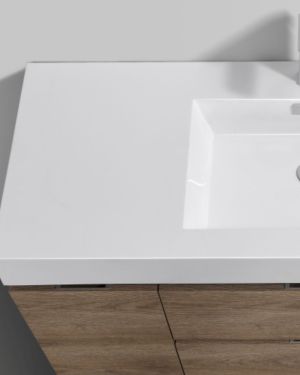 47.25” x 18.5” KubeBath Bliss White Reinforced Acrylic Composite Sink with Overflow