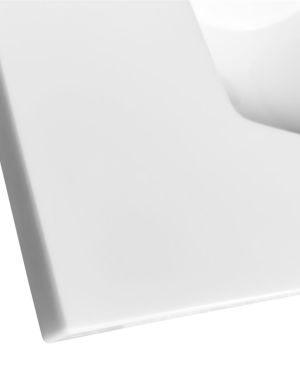 30” x 19.75” KubeBath White Quartz Counter-Top W/ Under-Mount Sink
