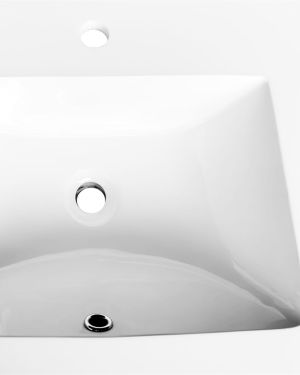 72” KubeBath White Quartz Counter-Top W/ Double Under-Mount Sink