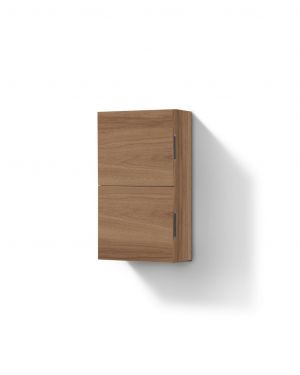 Small Bathroom Honey Oak Linen Side Cabinet w/ 2 Storage Areas