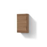 Small Bathroom Honey Oak Linen Side Cabinet w/ 2 Storage Areas