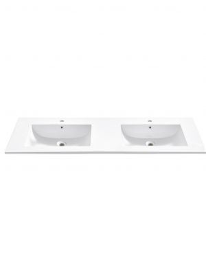 60”x 20.66” Reinforced Acrylic Composite Sink with Overflow – Double Sink