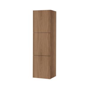 Bathroom Honey Oak Linen Side Cabinet w/ 3 Large Storage Areas