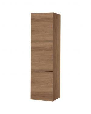 Bathroom Honey Oak Linen Side Cabinet w/ 3 Large Storage Areas