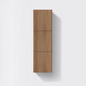 Bathroom Honey Oak Linen Side Cabinet w/ 3 Large Storage Areas