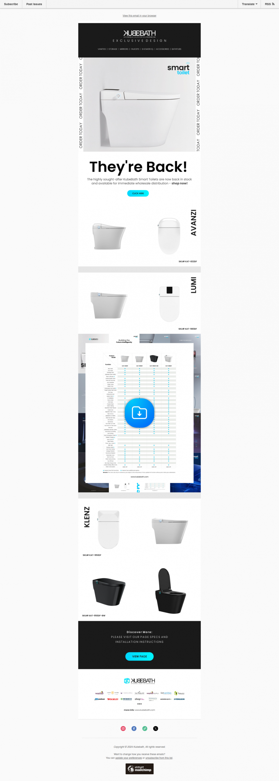 They're Back! - KubeBath Smart Toilets