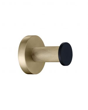 Aqua RONDO Single Robe Hook – Gold & Black