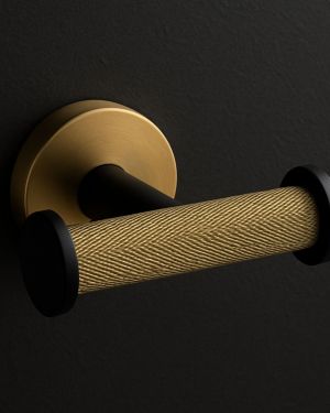 Aqua RONDO Double Robe Hook – Gold & Black