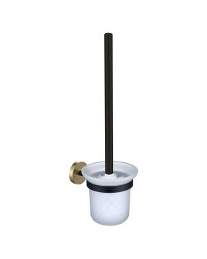 Aqua RONDO Wall Mounted Toilet Brush – Gold & Black