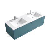 KubeBath 72" Double Sink Balli Modern Bathroom Vanity in Teal Green Finish