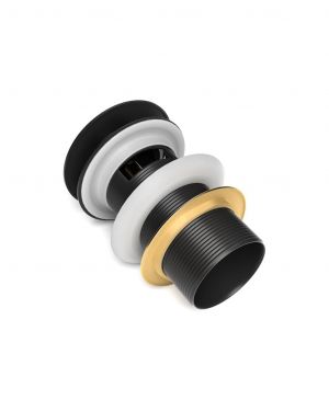 KubeBath Free Standing Tub Drain Black w/ Overflow