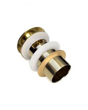 KubeBath Free Standing Tub Drain Gold w/ Overflow