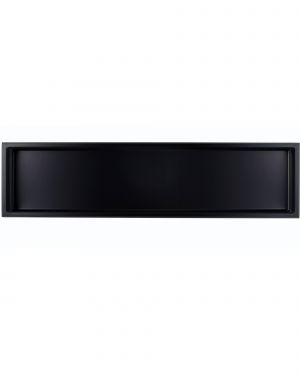 Abraccio 12” x 48” Stainless Steel Recessed Shower Niche By Kubebath – Matte Black