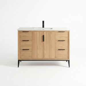 DIVANI 48'' OAKWOOD VANITY W/ QUARTZ COUNTER TOP