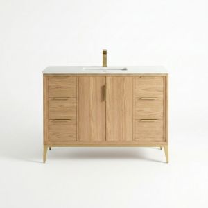 DIVANI 48'' OAKWOOD VANITY W/ QUARTZ COUNTER TOP