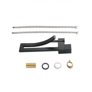 Aqua Elegance Single Lever Wide Spread Faucet - Matte Black