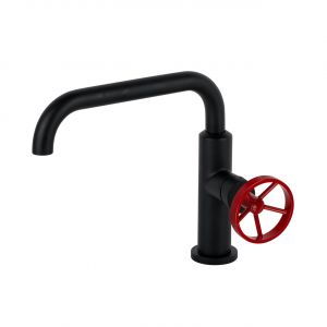 Aqua Loft Single Lever Bathroom Vanity Faucet with Side Handle - Matte Black