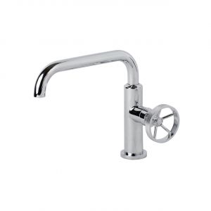 Aqua Loft Single Lever Bathroom Vanity Faucet with Side Handle - Chrome