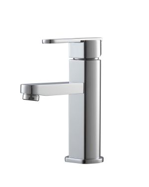 Aqua Roundo Single Hole Mount Bathroom Vanity Faucet – Chrome