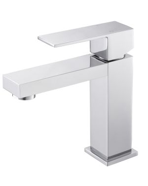 Aqua Kubo Single Lever Bathroom Vanity Faucet – Chrome