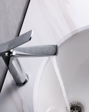 Aqua Balli Single Lever Bathroom Vanity Faucet – Chrome