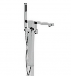 Aqua Squadra Floor Mounted Soaker Tub Faucet - Chrome