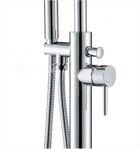 Aqua Ronda Floor Mounted Soaker Tub Faucet - Chrome