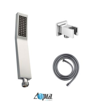 Aqua Piazza Shower Set w/ 12″ Square Rain Shower, Handheld and Tub Filler