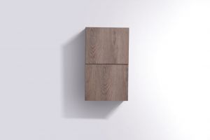 Small Bathroom Butternut Linen Side Cabinet w/ 2 Storage Areas