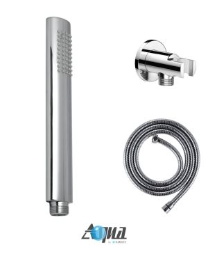 Aqua Rondo by KubeBath Handheld Kit With Handheld, 5′ Long Hose and Wall Adapter