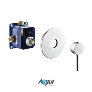 Aqua Rondo by KubeBath 1-Way Rough-In Valve W/ Cover Plate and Handle