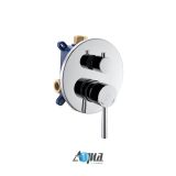 Aqua Rondo by KubeBath 2-Way Rough-In Valve W/ Cover Plate, Handle and Diverter