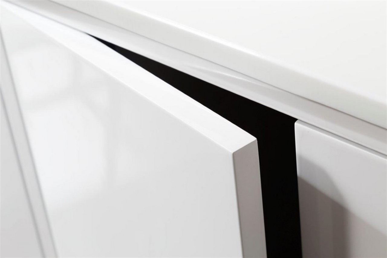 Anziano 72″ High Gloss White Double Sink Vanity w/ White Countertop