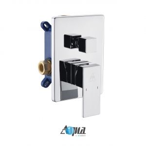Aqua Piazza by KubeBath 1-Way Rough-In Valve W/ Cover Plate and Handle