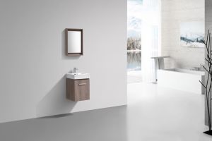 Bliss 16" Butternut Wall Mount Modern Bathroom Vanity