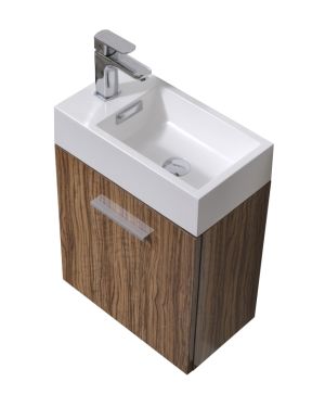 Bliss 18″ Chestnut Wall Mount Modern Bathroom Vanity