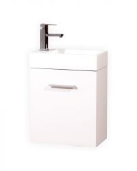 Bliss 18″ High Gloss White Wall Mount Modern Bathroom Vanity