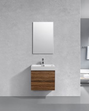 Bliss 24″ Chestnut Wall Mount Modern Bathroom Vanity