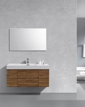 Bliss 48″ Chestnut Wall Mount Single Sink Modern Bathroom Vanity