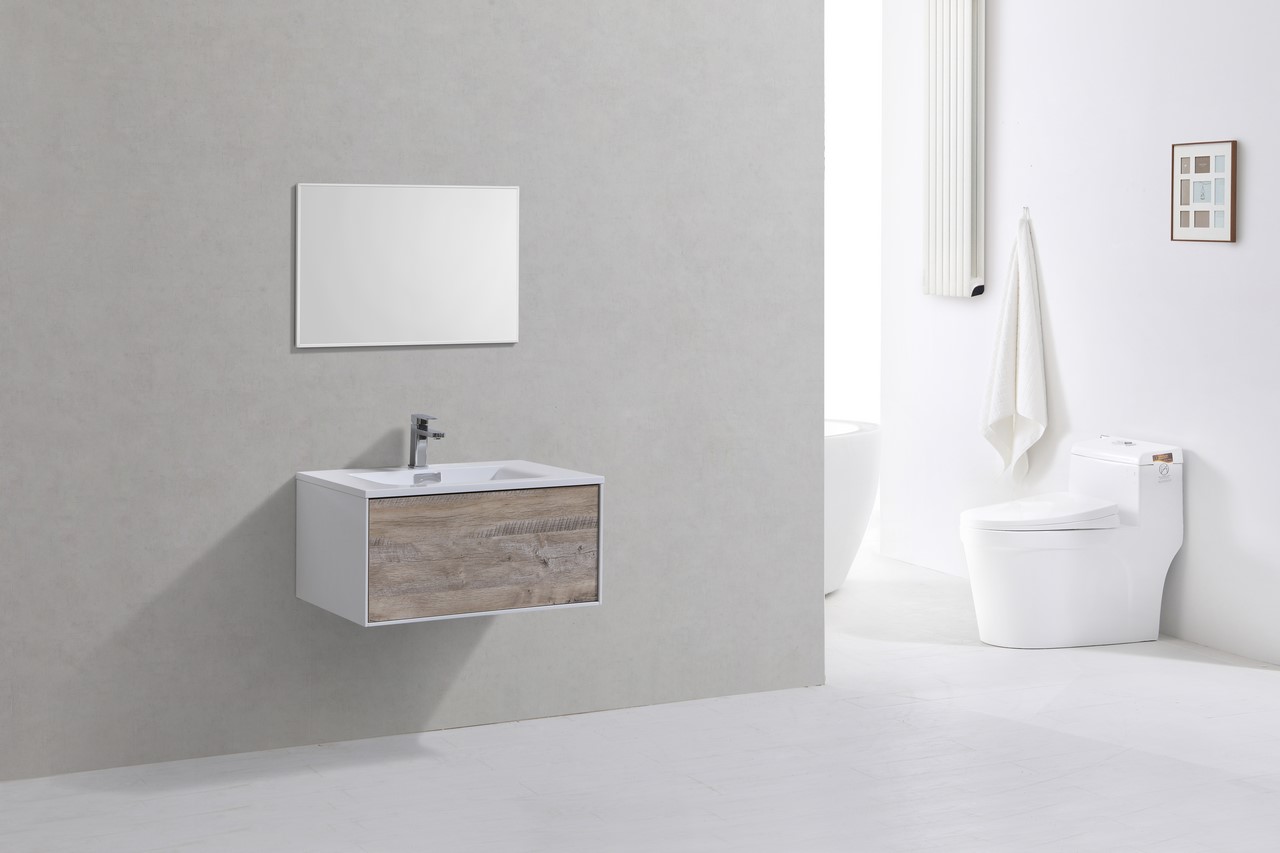 Divario 30″ Nature Wood Wall Mount Modern Bathroom Vanity