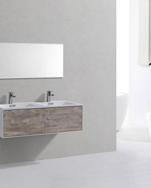 Divario 48″ Nature Wood Wall Mount Modern Bathroom Vanity