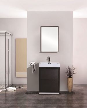 Bliss 24″ Black Free Standing Modern Bathroom Vanity