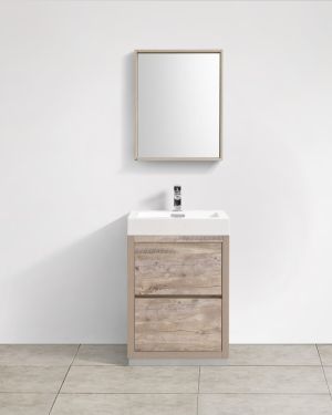 Bliss 24″ Nature Wood Floor Mount Modern Bathroom Vanity