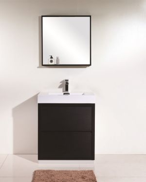 Bliss 30″ Black Free Standing Modern Bathroom Vanity