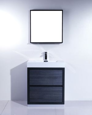 Bliss 30″ Gray Oak Free Standing Modern Bathroom Vanity