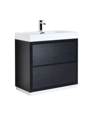 Bliss 36″ Black Free Standing Modern Bathroom Vanity